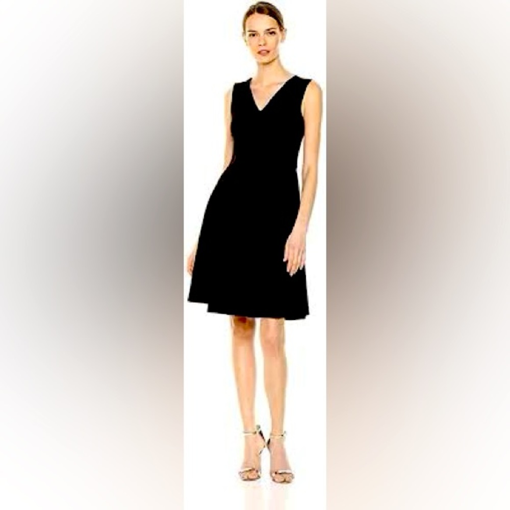 Calvin Klein Little Black Pleated Dress